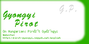 gyongyi pirot business card